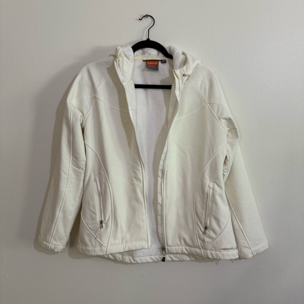 Women's M White Merrell Aeroblock Jacket with Soft Inside: Winter outdoors ski